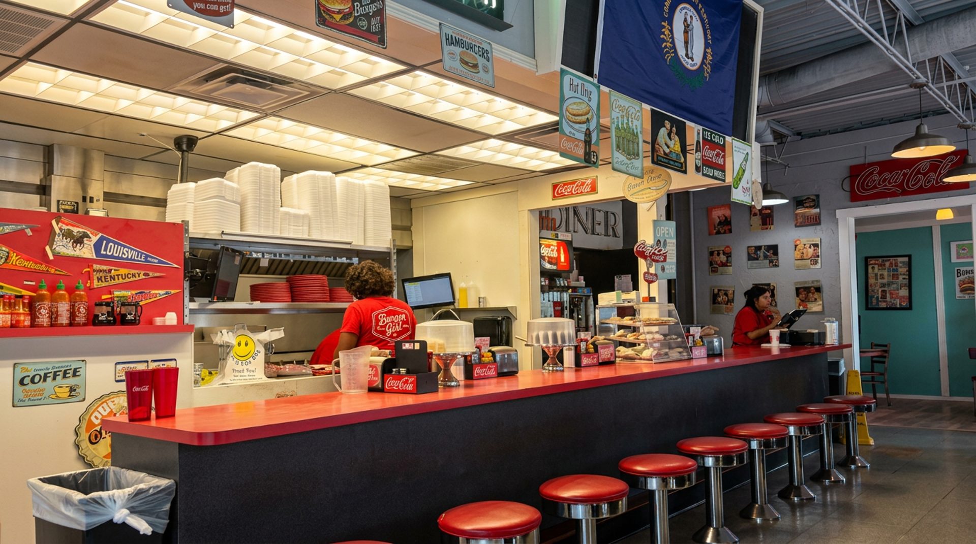 The diner counter