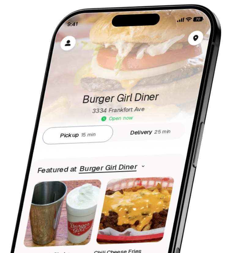 Burger Girl Diner app preview