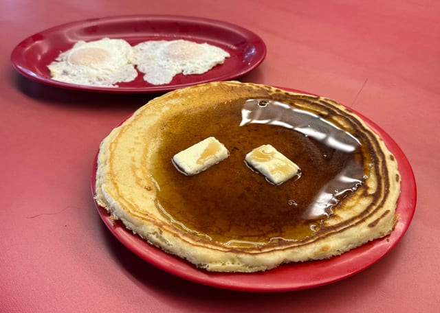 Anja's House Made Buttermilk Pancake with 2 eggs.