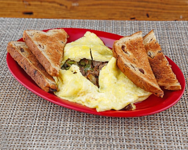 Bacon, Ham or Sausage Omelet.