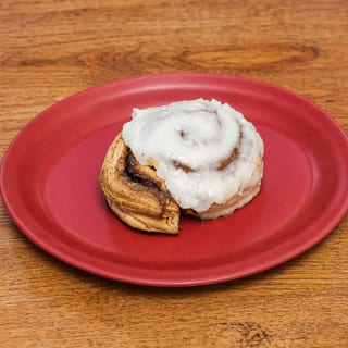 Large Cinnamon Roll with Fresh Icing