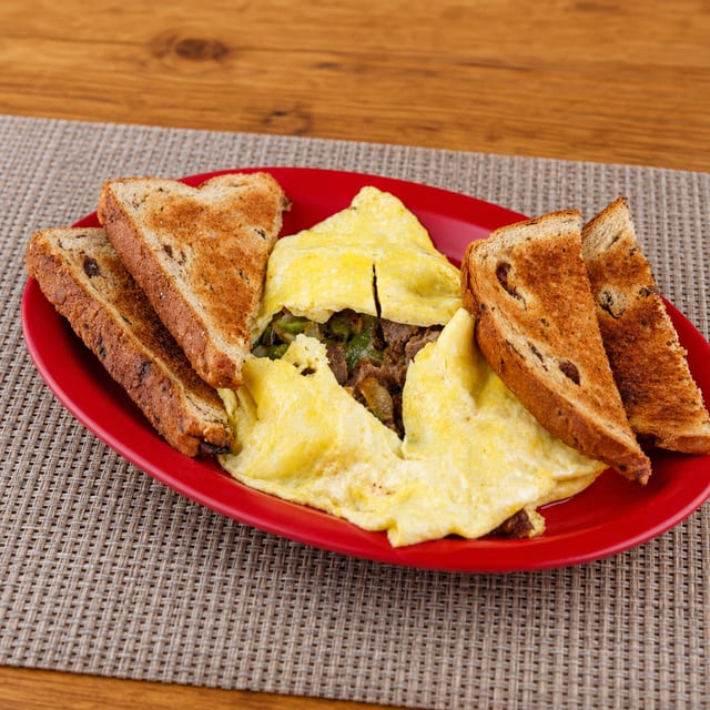 Bacon, Ham or Sausage Omelet.