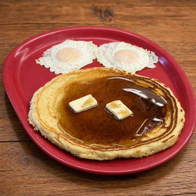 Anja's House Made Buttermilk Pancake with 2 Eggs.
