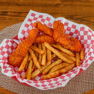Fried Buffalo Chicken Tenders with Fries